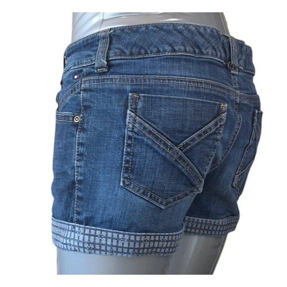 Tommy Hilfiger Shorts Girls 16 Low Rise Cuffed Denim Stretch (W28 L2) - Picture 5 of 12